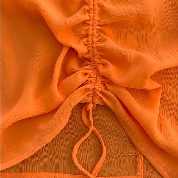 STAUD ruched front/crop sheer blouse - Picture 2 of 4